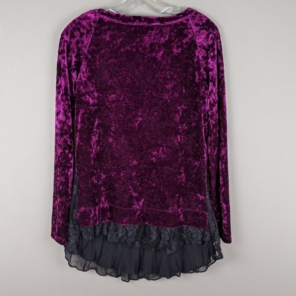 Karen Kane | Red Violet Velvety Sweater-E90 - Picture 2 of 5